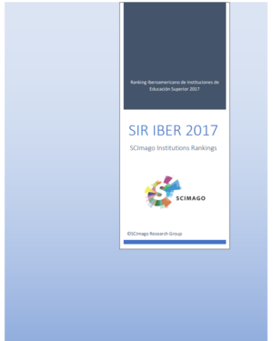 Ranking Iberoamericano de instituciones de educación superior. SIR IBER 2017