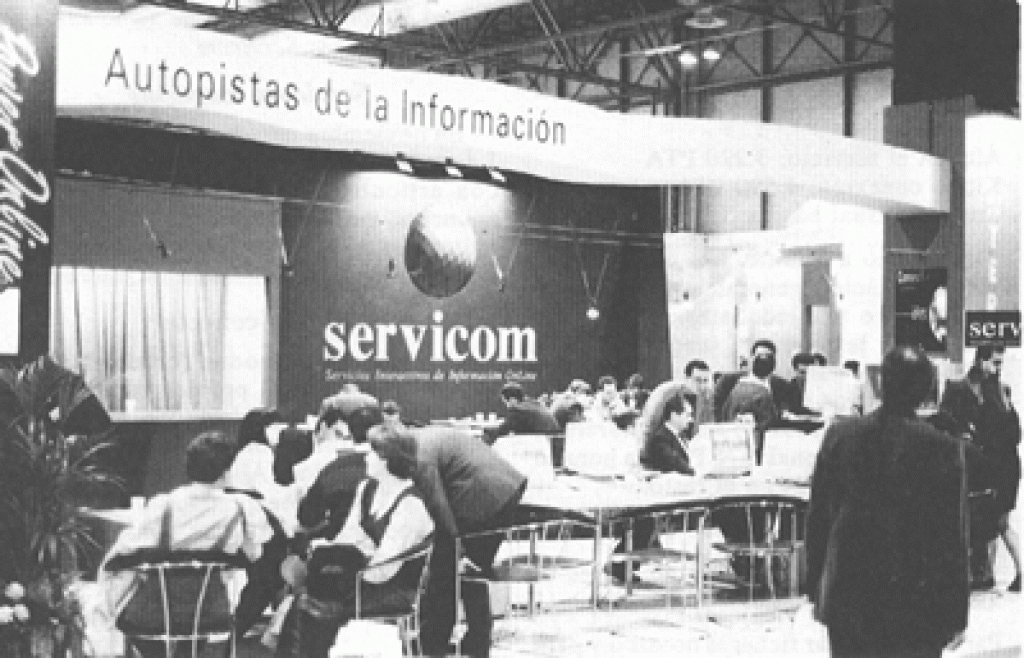 Stand de Servicom en el SIMO TCI, Madrid, octubre de 1994.