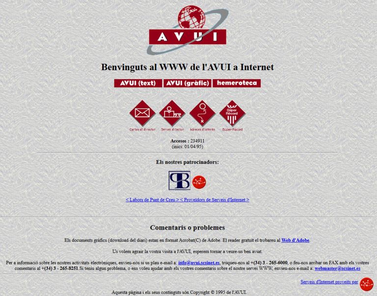 El periódico online en lengua catalana Avui