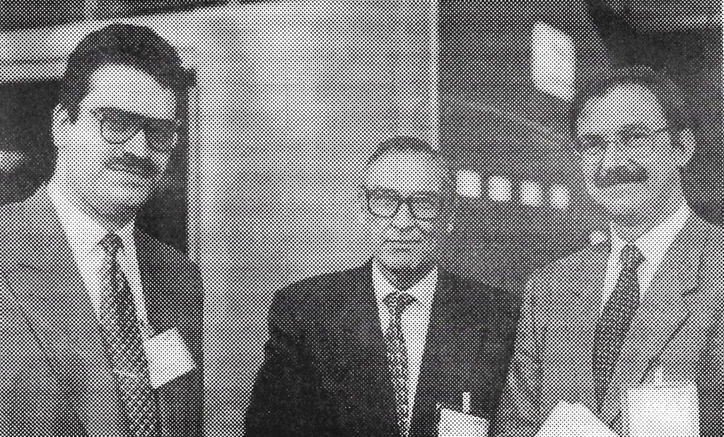 Los responsables de la difusión del Programa Impact en España: Isidro F. Aguillo-Caño y José Ramón Pérez Álvarez-Ossorio (Cindoc) y Jaime Tascón Casals (Asedie).