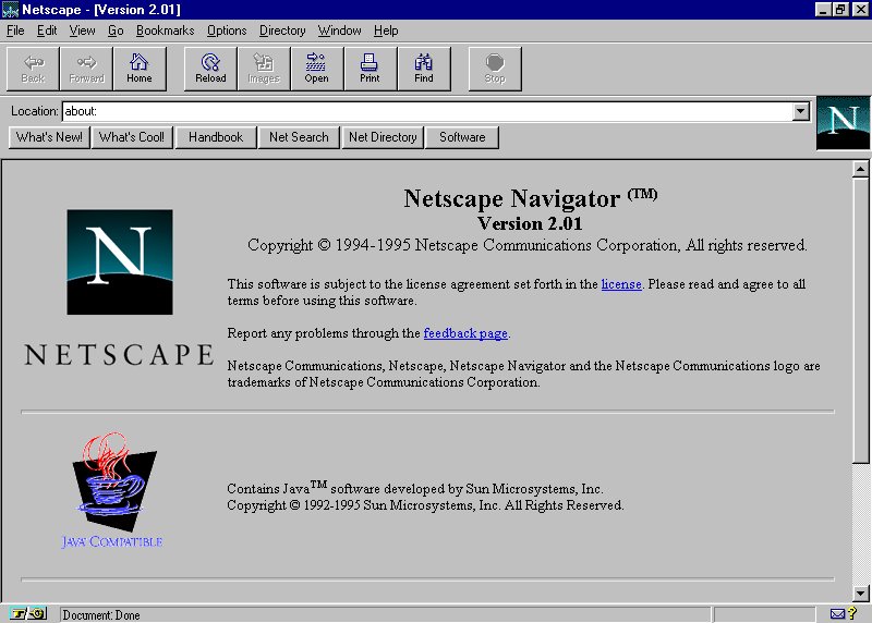 Página inicial de Netscape