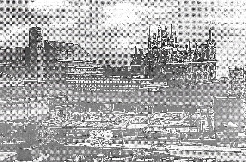 Maqueta de la nueva sede central de The British Library, en la zona de St. Pancras