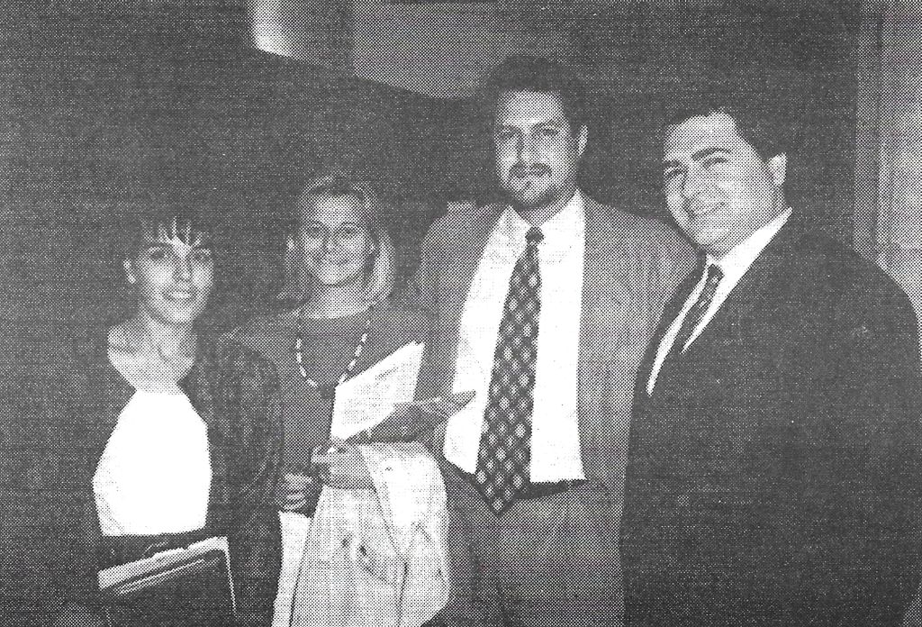 Servicom. Rusó Mesalles Subirà, directora de marketing; María Alcón, jefe de relaciones públicas; Hiram Cortés, delegado en Miami, EUA; y Eudald Domènech Riera, consejero delegado