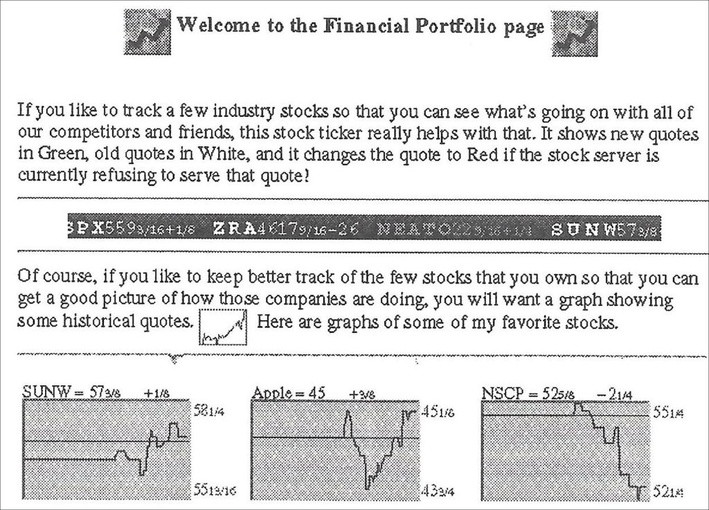 Un servidor web que ofrece información bursátil en tiempo real.