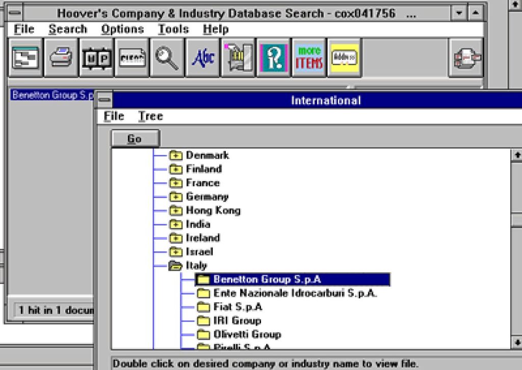 Hoover's Company and Industry Databases on CD-Rom
