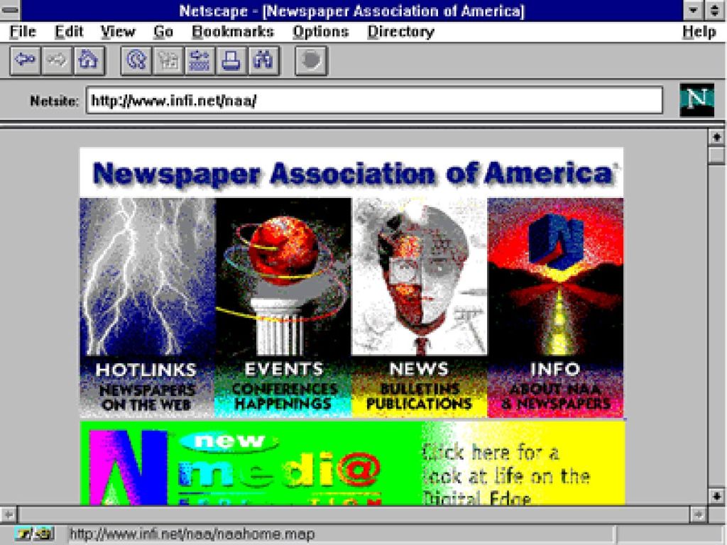 El web de la Newspaper Association of America (NAA)