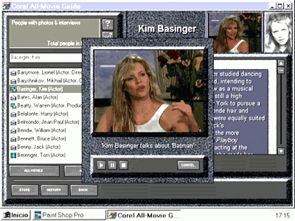 Base de datos de actores