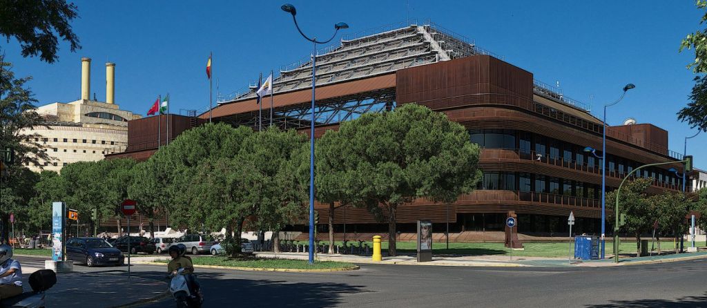 Edificio World Trade Center (Expo) sede del Instituto de Prospectiva Tecnológica de Sevilla (IPTS), Isla de la Cartuja, Sevilla