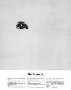 Campaña "Think small" de Volkswagen)