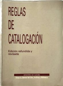 Portada libro Reglas de catalogación