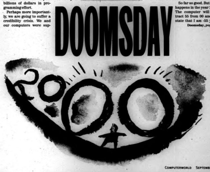 La portada de la revista «Doomsday 2000»