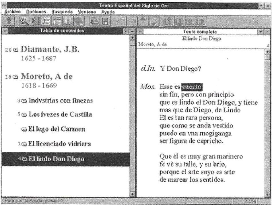 La nueva base de datos de texto completo Teatro Español del Siglo de Oro